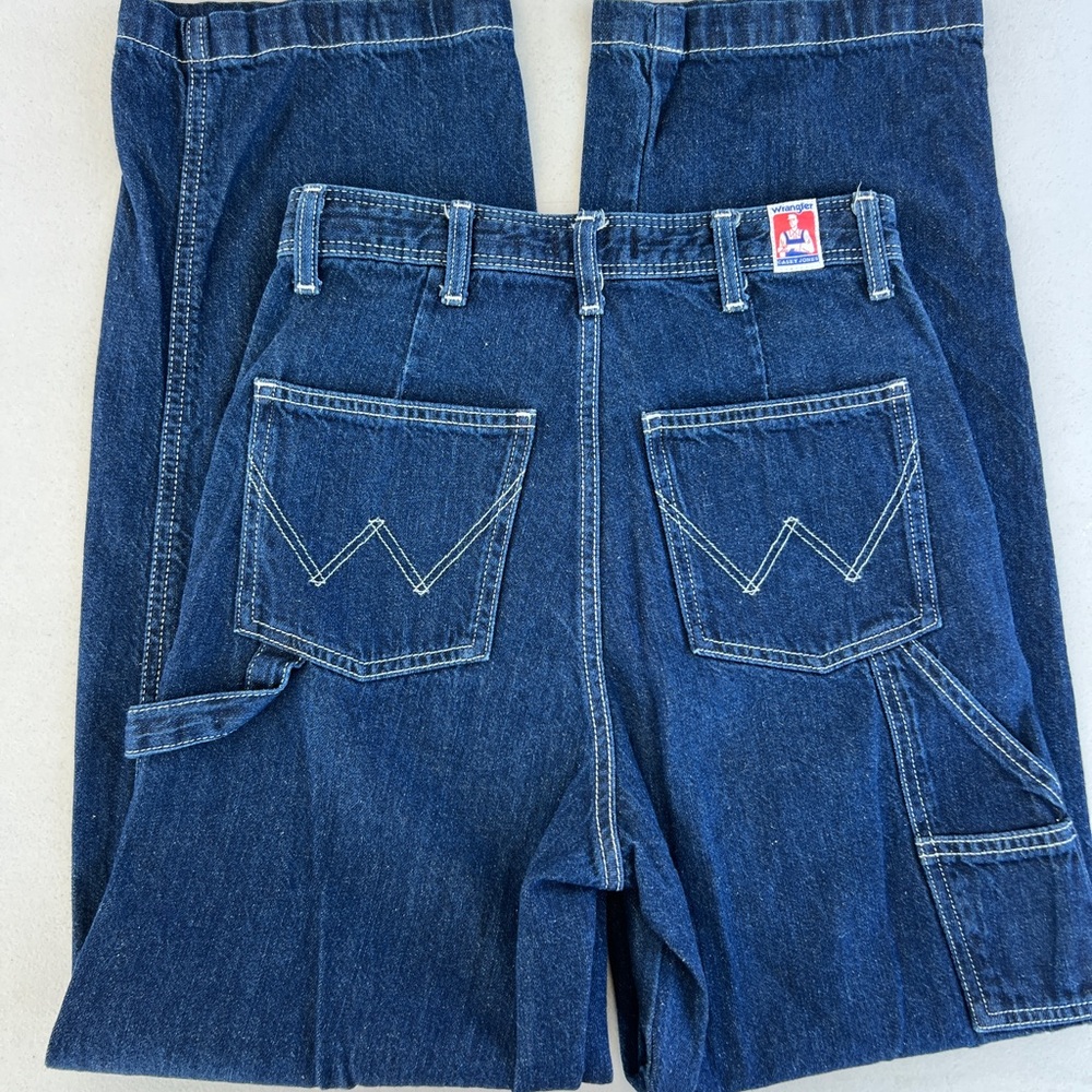 Wrangler Dark Blue High-Rise Wide Leg Jeans - Picture 7 of 16